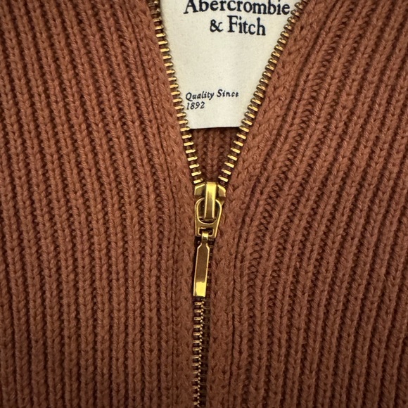 A&F Double Zip Ribbed Cardigan - Picture 6 of 7